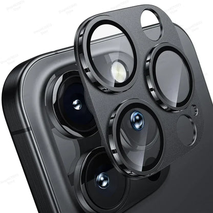 1Pcs Camera Protection Glass For IPhone 16 15 14 13 Pro Max Mini Lens Cover Glass For IPhone 15 14 16 Plus Lens Metal Ring Film