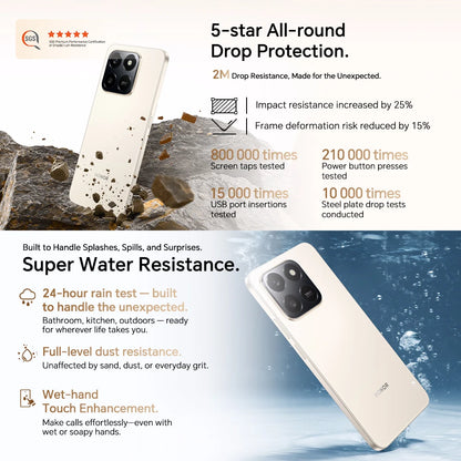 2025 New HONOR X7d 5G Smartphone Snapdragon 6s Gen 3 6.77'' TFT LCD Screen AI camera 6500mAh Supports 35W fast charging IP65