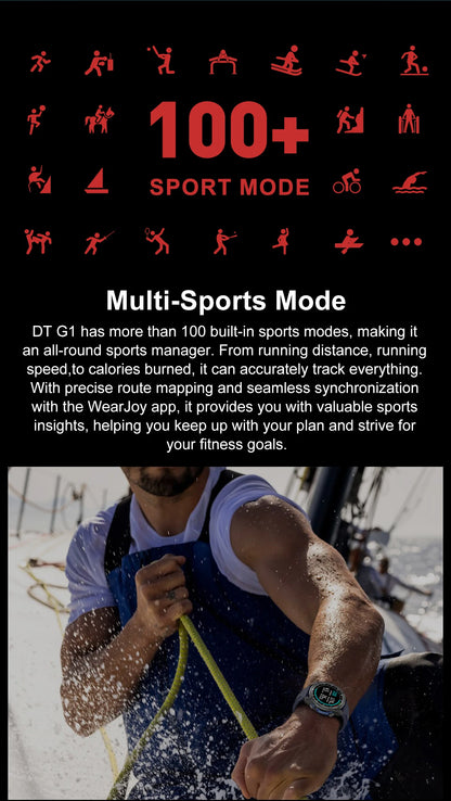 2025 New Military GPS Sports Smartwatches Men 5ATM Waterproof Fitness Tracker 4GB Memory Offline Maps 860Mah Battery Smart Watch