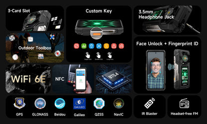 【World Premiere】Ulefone Armor 33 Pro 5G Rugged Phone 25500 mAh 512GB ROM 120Hz 6.59”3.4" Rear Screen NFC Android Smartphone