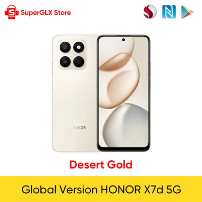 2025 New HONOR X7d 5G Smartphone Snapdragon 6s Gen 3 6.77'' TFT LCD Screen AI camera 6500mAh Supports 35W fast charging IP65