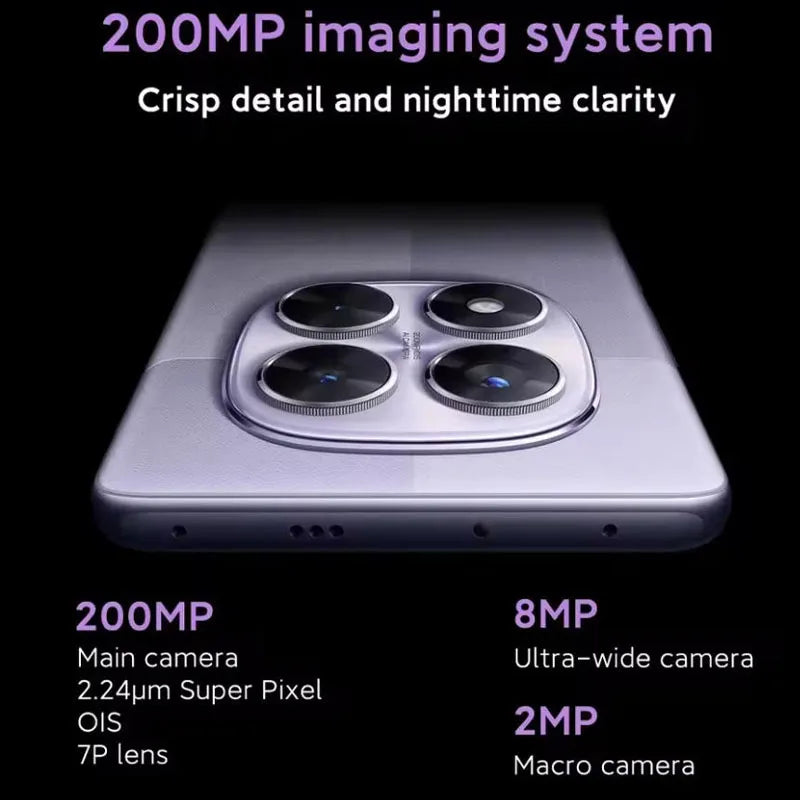 Xiaomi Redmi Note 14 Pro 5G Global Version Smartphone 7300-Ultra NFC 200MP AI camera 1.5K 120Hz AMOLED Display IP68