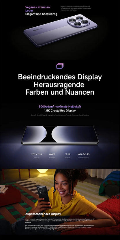 【Brand+】Xiaomi Redmi Note 14 Pro 5G Smartphone MediaTek Dimensity 7300-Ultra 200MP AI camera NFC 6.67"AMOLED display IP68