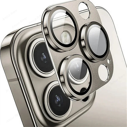 1Pcs Camera Protection Glass For IPhone 16 15 14 13 Pro Max Mini Lens Cover Glass For IPhone 15 14 16 Plus Lens Metal Ring Film