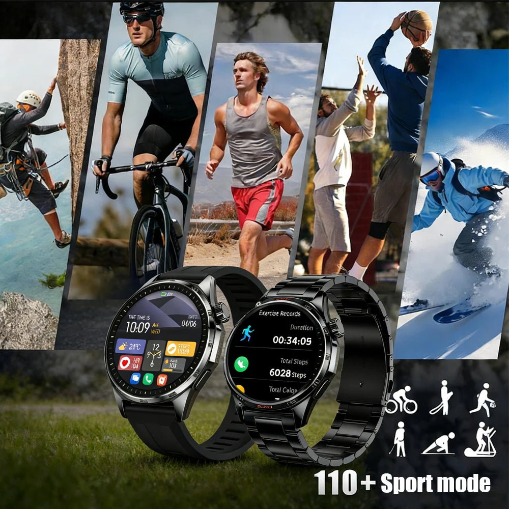 2026 New Watch 6 NFC Bluetooth Call Smart Watches Men GPS Tracking Sports Fitness IP68 Waterproof 1.53inch AMOLED Smartwatch