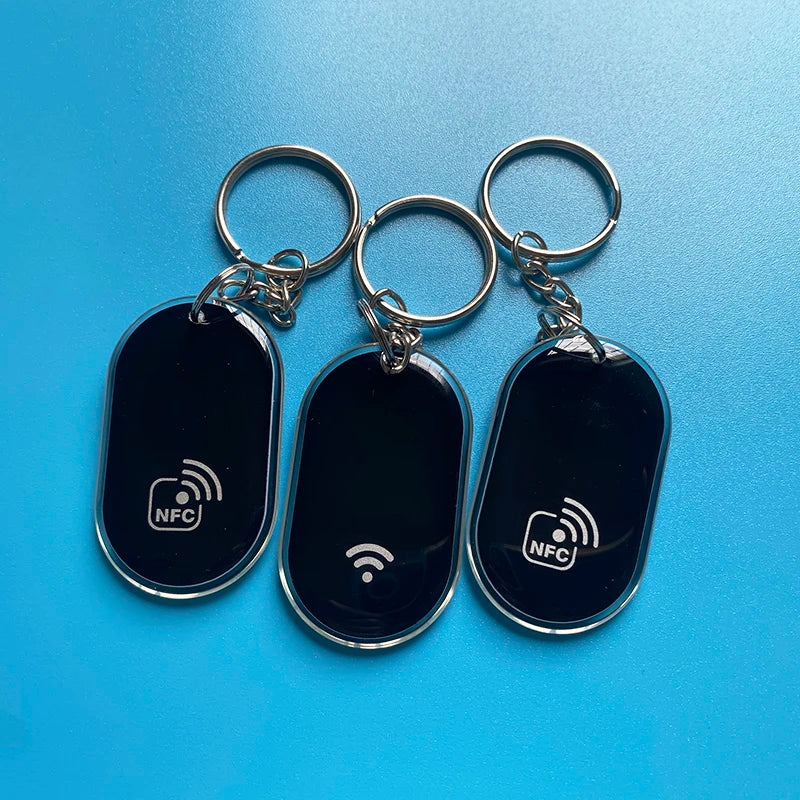 10PCS Epoxy NFC NFC213 Key Tag ISO14443A 13.56MHz RFID NFC Smart Cards Keychain for Sharing Social Media Contact Key tag