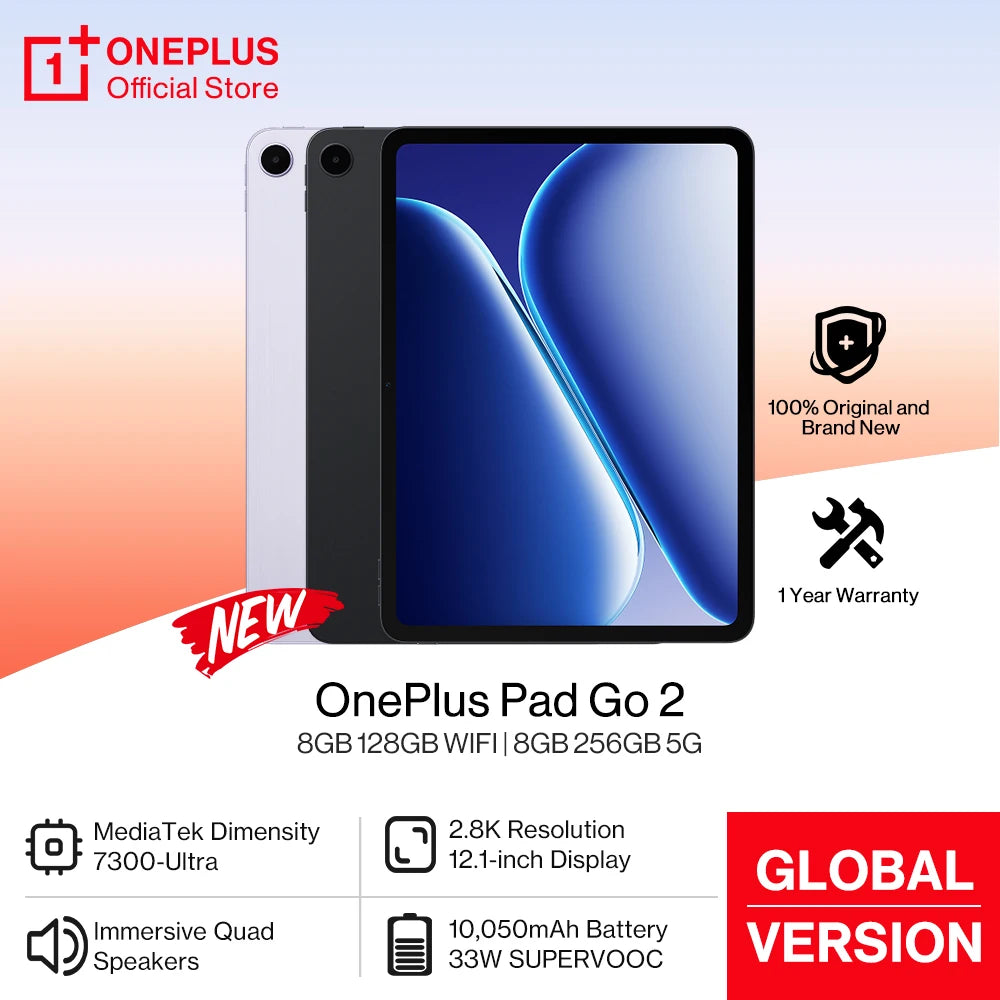 World Premiere OnePlus Pad Go 2 Global Version Tablet 12.1
