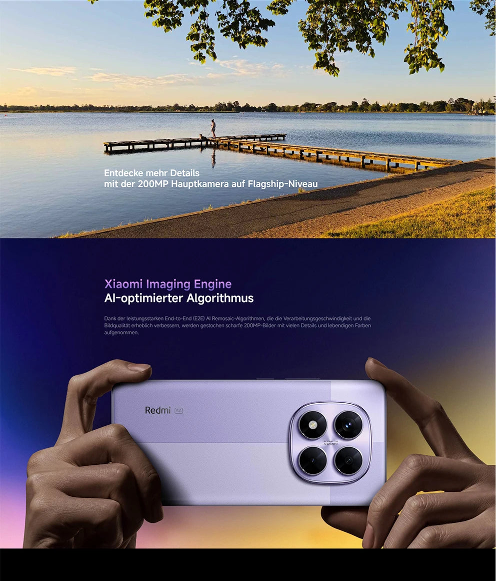 【Brand+】Xiaomi Redmi Note 14 Pro 5G Smartphone MediaTek Dimensity 7300-Ultra 200MP AI camera NFC 6.67