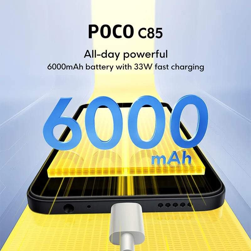 【World Premiere】POCO C85 Global Version Smartphone 128/256GB Helio G81-Ultra 6000mAh battery 6.9
