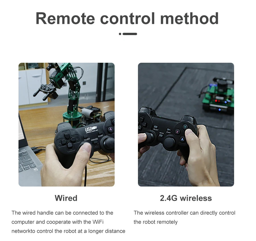 Yahboom PS2 Wired USB Wireless Game Controller Handle for ROS ROS2 Jetson Nano and Raspberry Pi Robots Kit Remote Control APP