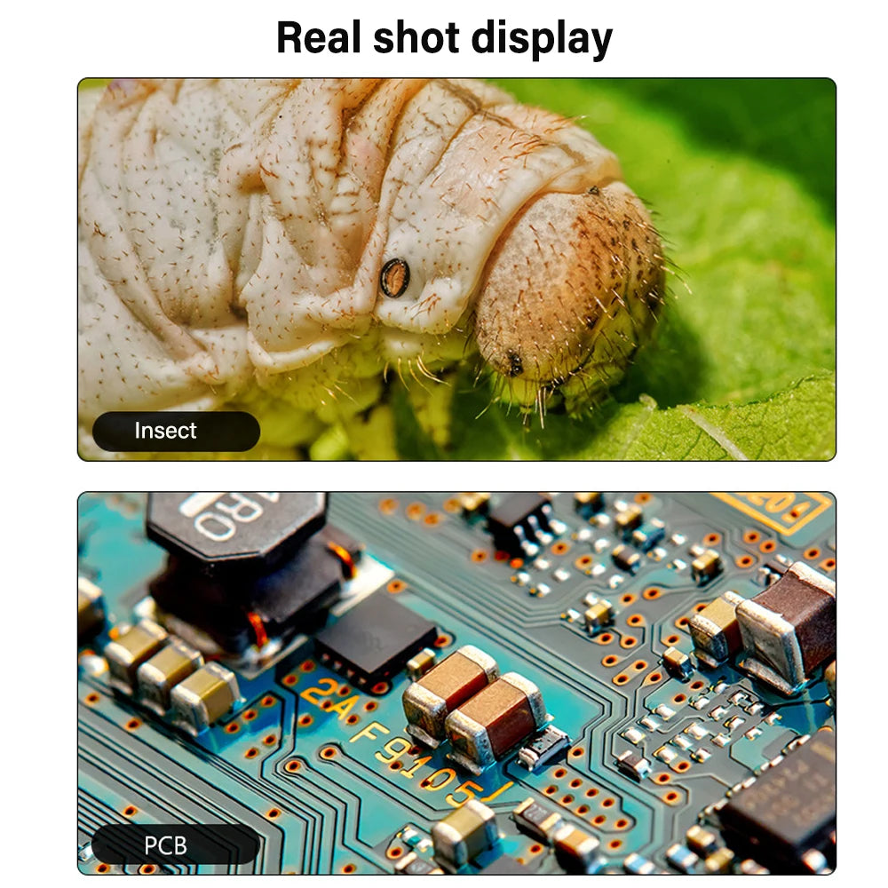 1600X 3in 1 Digital Microscope Camera with 8LEDs Portable Electronic Microscope For Soldering Cell Phone Repair LED Magnifier