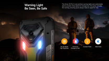 【World Premiere】Ulefone Armor 34 Pro 5G AI Rugged Phone 25500mAh Up to 32GB+512GB Built-in Projector 120Hz 6.95" NFC Smartphone