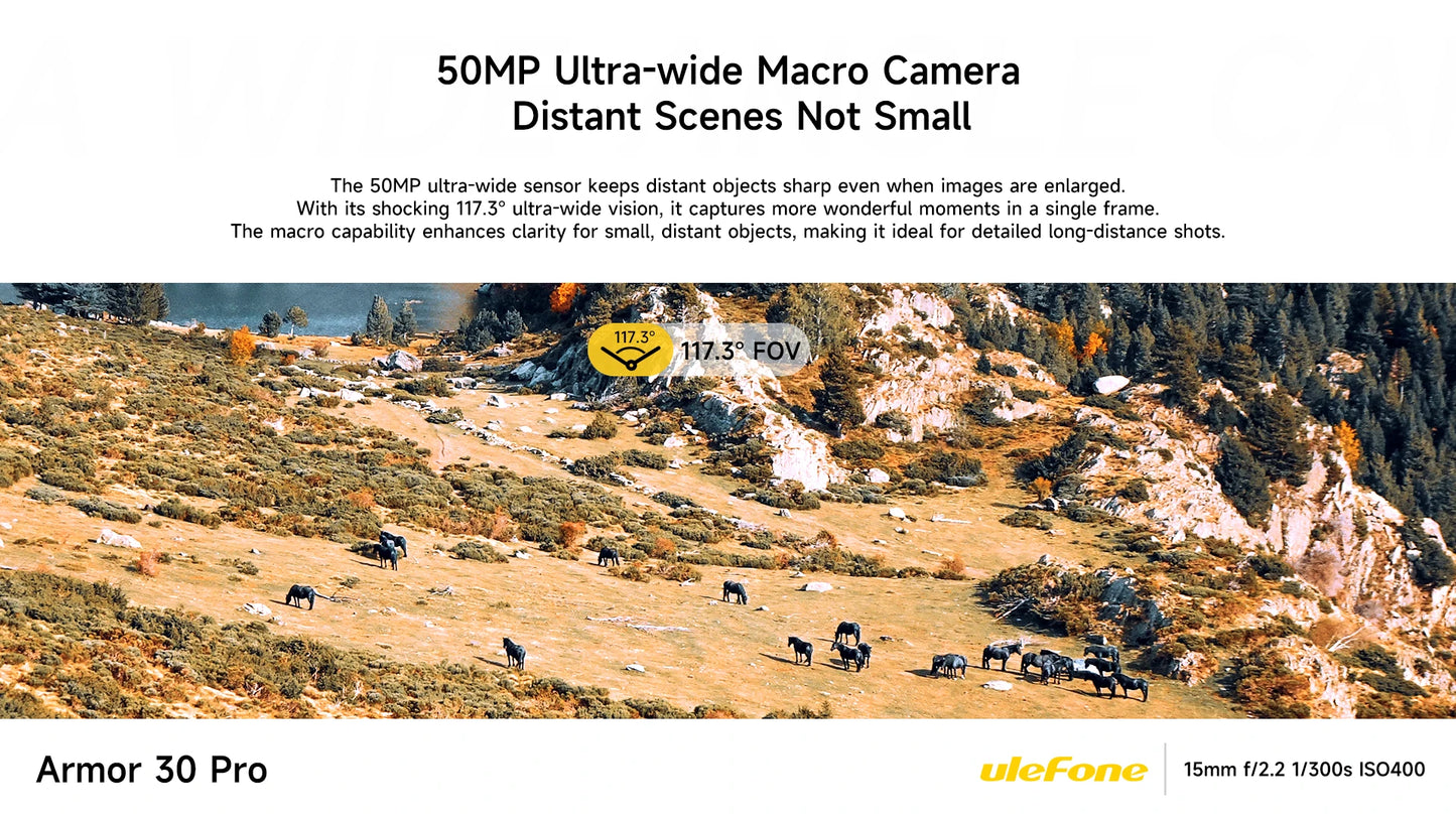 【World Premiere】Ulefone Armor 30 Pro 5G Rugged Phone Android 14 Smartphone 6.9" 120Hz 32GB+512GB 12800mAh Night Camera 64MP NFC