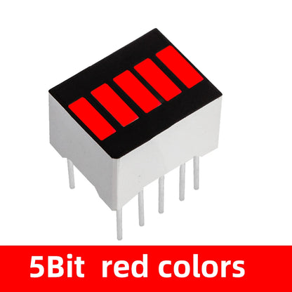 1PC 5/8/10/12/20-Segment Multicolor LED Battery Bar Indicator (Red/White/Blue) - Super Bright for DIY Power Pack Assembly