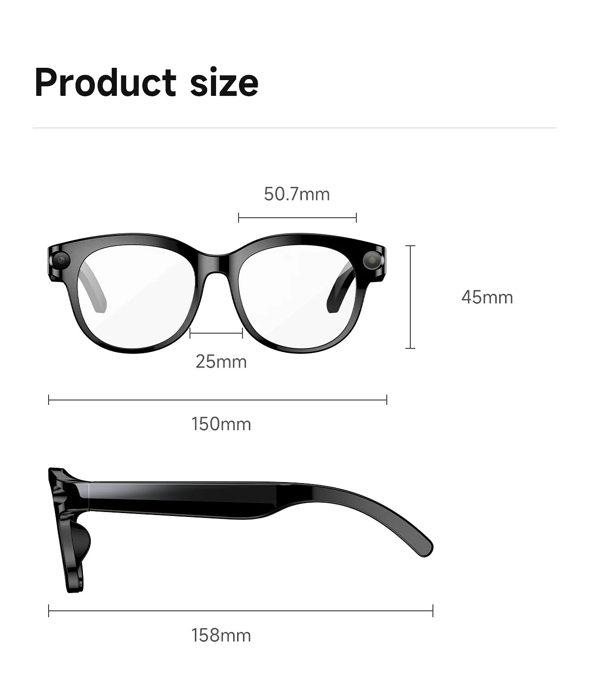 2026 AI Smart Glasses 200W HD Camera 1080P Translation AI Voice Assistant Music Playback LED Flashlight Men Women Smart Glasses