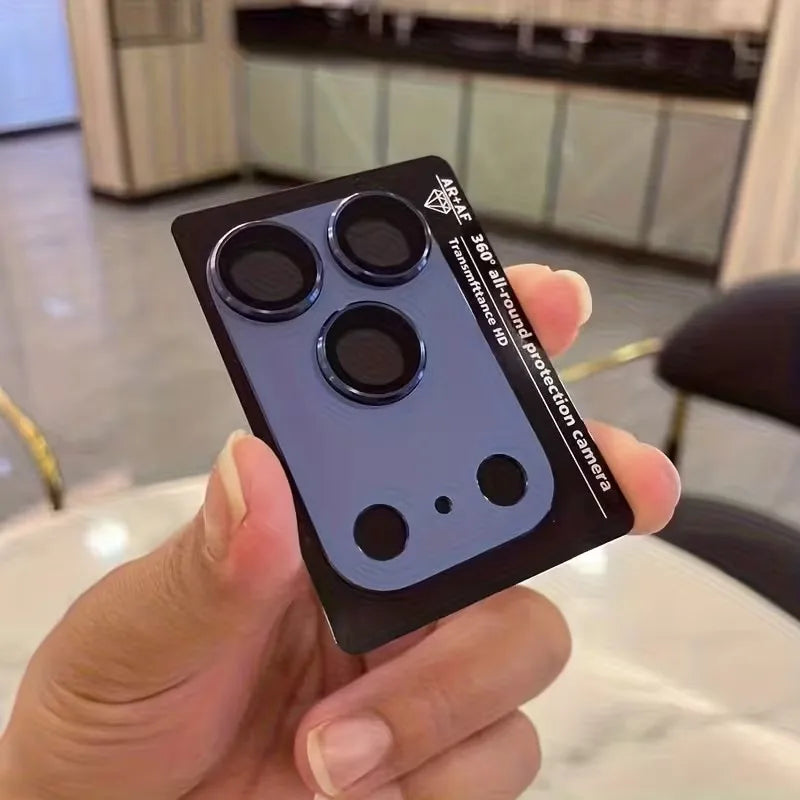 1pc Protective Film for iPhone 17 Pro Max/iPhone 17 Pro/17 Air Full Coverage Ultra-Thin Camera Lens Protector Metal Frame