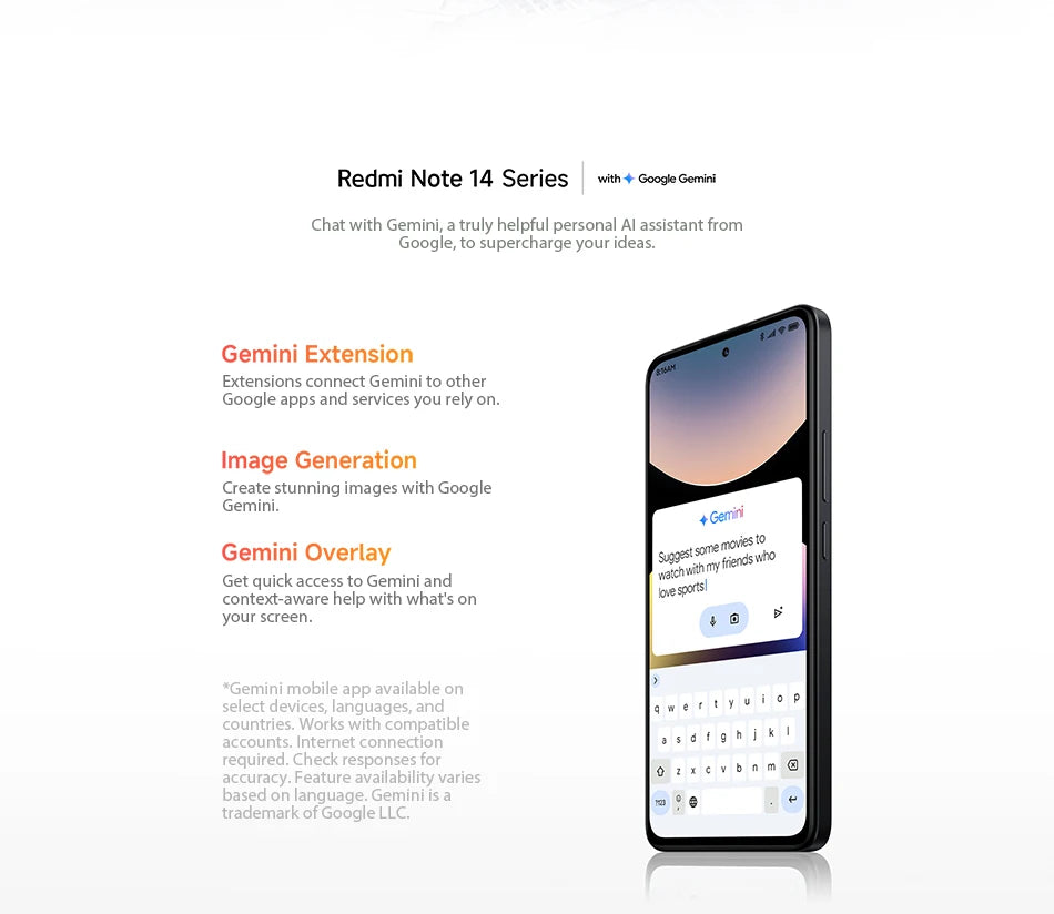 【Brand+】Global Version Xiaomi Redmi Note 14 MediaTek Helio G99-Ultra 108MP AI 5500mAh 6.67