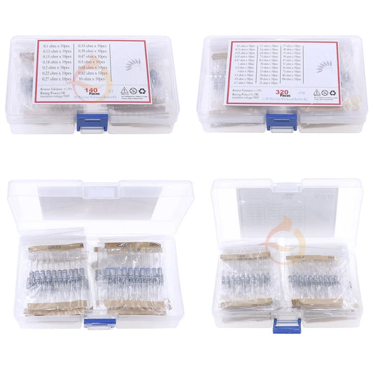 1/2W 1W Fuse Wirewound Resistor Mix kit Box 5color ring 0.1ohm 0.12R 0.15R 0.2R 0.33R 0.39R 0.47R 10ohm 22R 33R 47R 51R 82R 100R