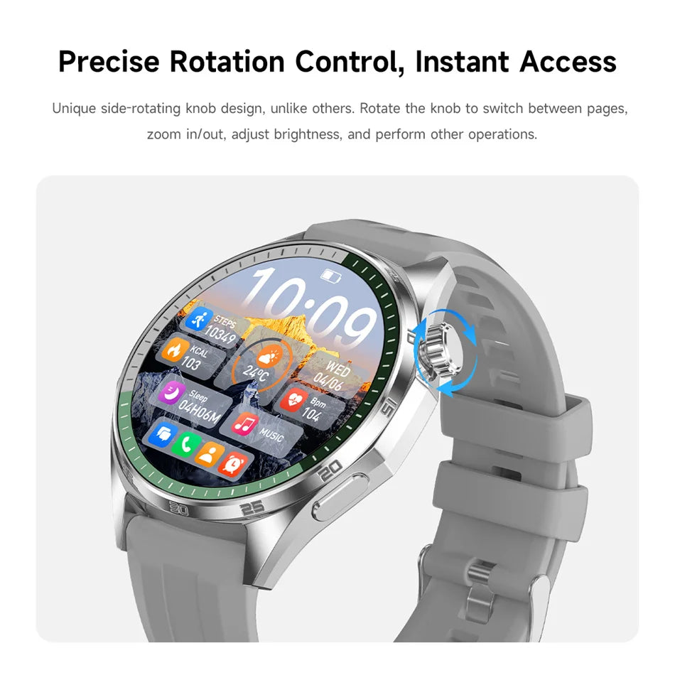 2026 New Watch 6 NFC Bluetooth Call Smart Watches Men GPS Tracking Sports Fitness IP68 Waterproof 1.53inch AMOLED Smartwatch