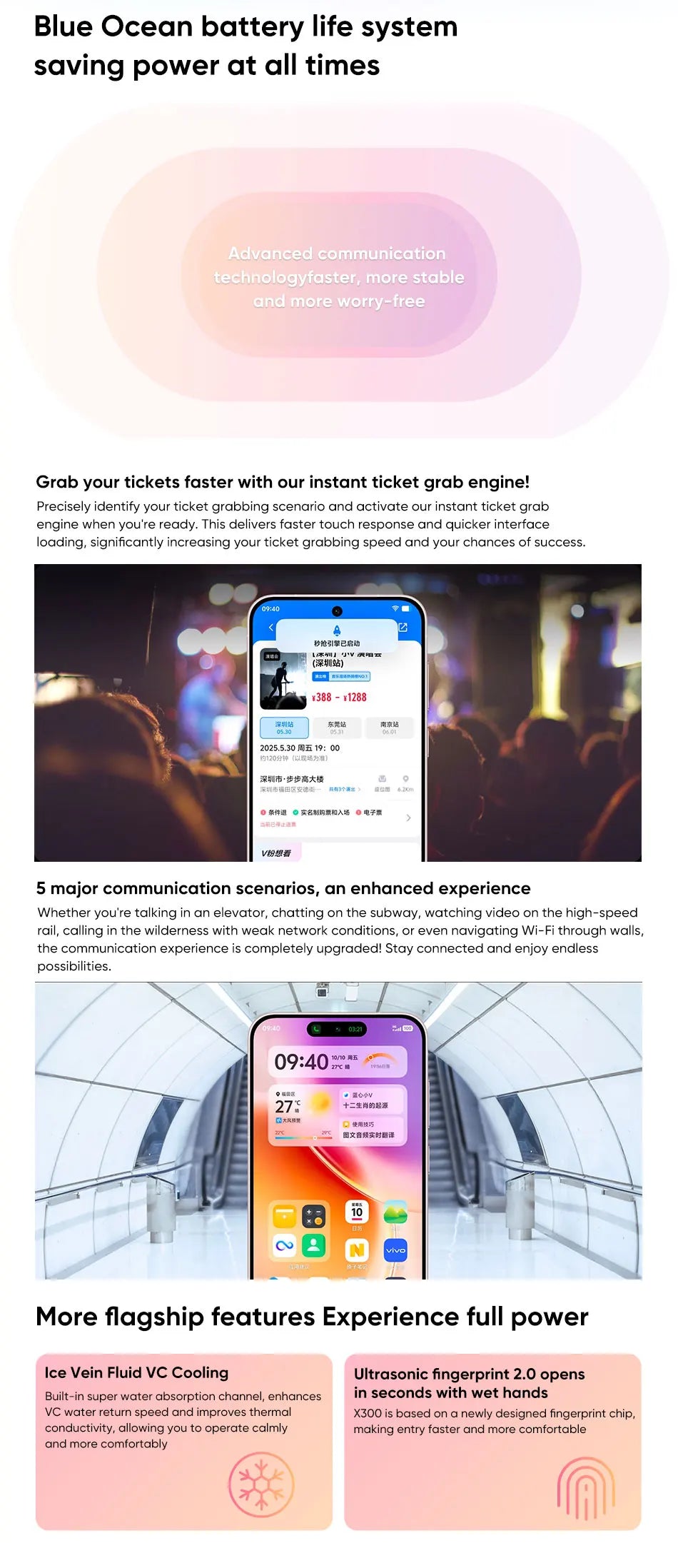 2025 New VIVO X300 Chinese Version Smartphone MediaTek Dimensity 9500 6.31'' 120Hz AMOLED Screen 6040mAh Battery Support NFC