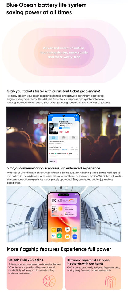 2025 New VIVO X300 Chinese Version Smartphone MediaTek Dimensity 9500 6.31'' 120Hz AMOLED Screen 6040mAh Battery Support NFC