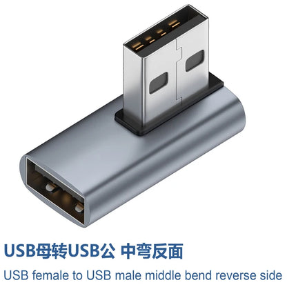 10 Gbps USB Upward Elbow Adapter for Laptop PC Connector Converte USB 3.0 Male to Female 90 Degree Right Angle Extension Adapter