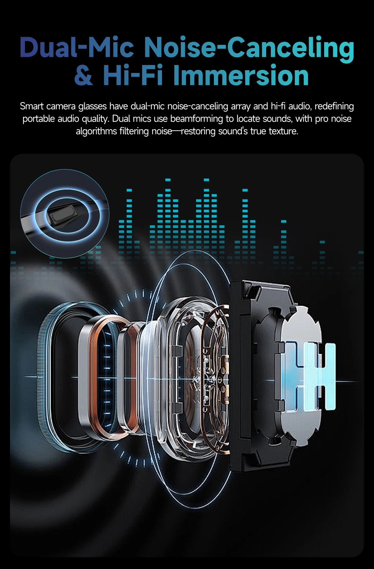 World Premiere 2026 New AI Shooting Glasses 4K HD 800W Pixels Camera Bluetooth Call Voice Assistant AI Translation Smart Glasses