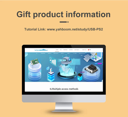 Yahboom PS2 Wired USB Wireless Game Controller Handle for ROS ROS2 Jetson Nano and Raspberry Pi Robots Kit Remote Control APP