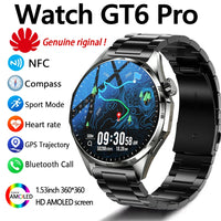 2026 New Watch 6 NFC Bluetooth Call Smart Watches Men GPS Tracking Sports Fitness IP68 Waterproof 1.53inch AMOLED Smartwatch