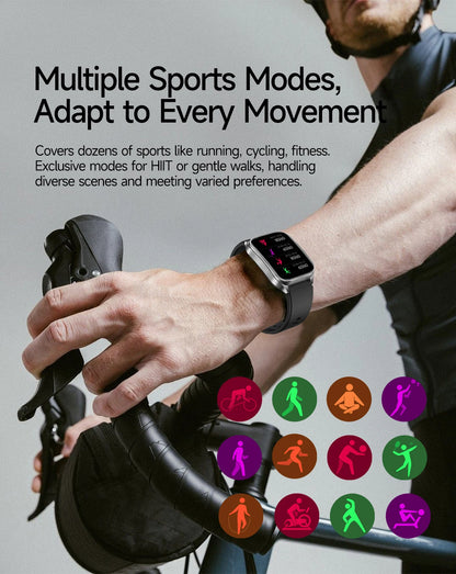 2026 New 650nm Laser Therapy Health Smartwatch Men ECG Blood Pressure Lipid Uric Acid Bluetooth Call Smart Watch For Android IOS