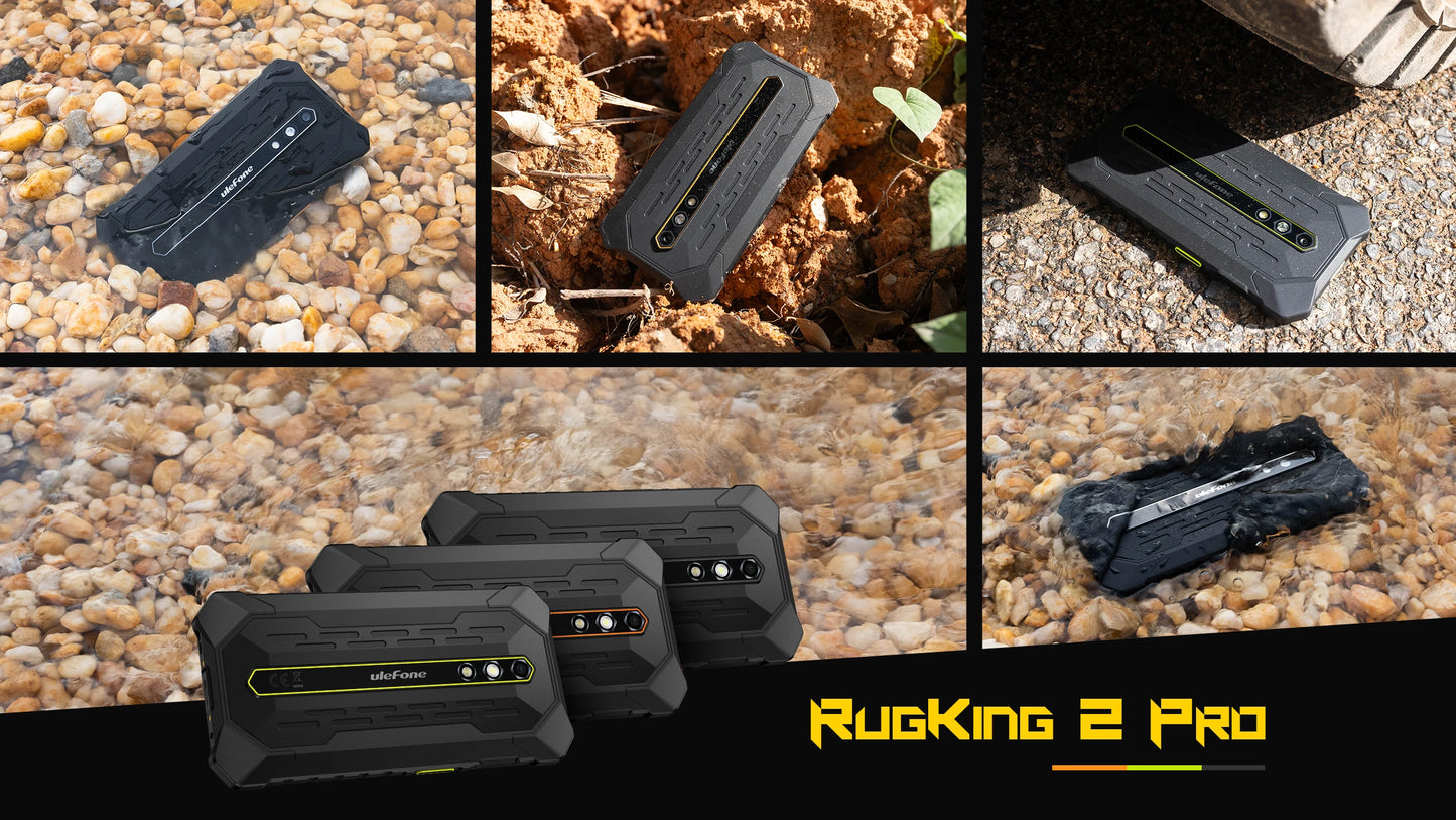 【World Premiere】Ulefone RugKing 2 Pro AI Rugged Phone Android 15 4G 128GB ROM Waterproof Smartphone NFC 5.45"4G  Global 4550mA
