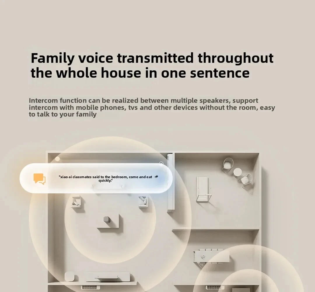 Xiaomi Smart Speaker Bluetooth 5.3 AI Super Xiaoai Intelligence Sound Voice Control Mesh2.0 Wi-Fi 2.4GHz/5GHz with Mi Home APP